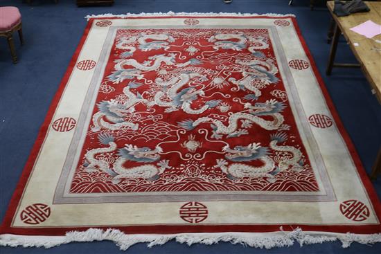 A Chinese rug, 360cm by 275cm